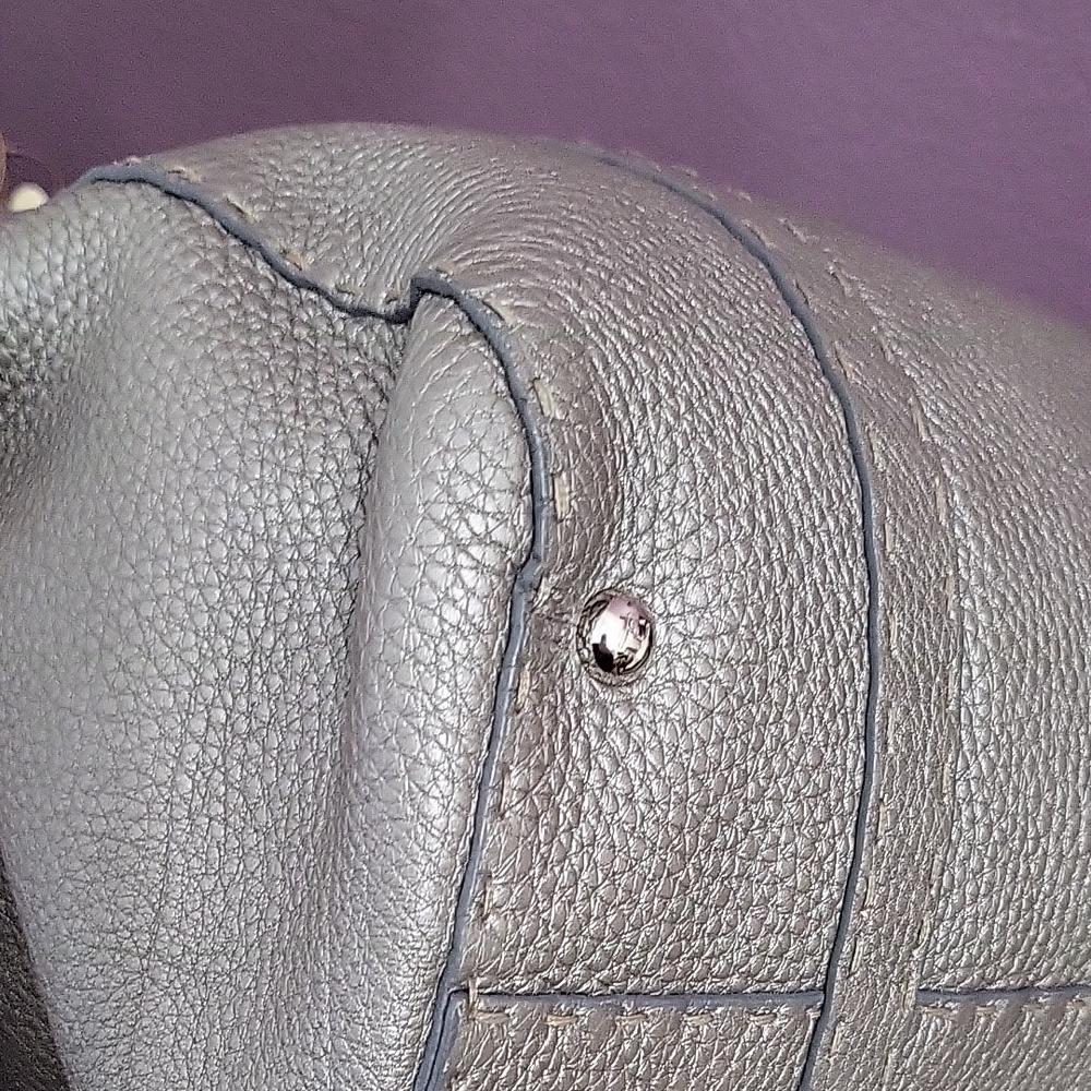 Fendi Selleria Silver/Grey Leather Bag - Picture 8 of 15